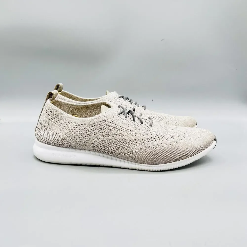Cole Haan Shoes Womens 10.5 Beige Knit Grand OS Low Top Sneakers Comfort Casual